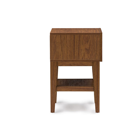 Urban Designs Gaston Two-tone Walnut and White Modern Accent Table Nightstand