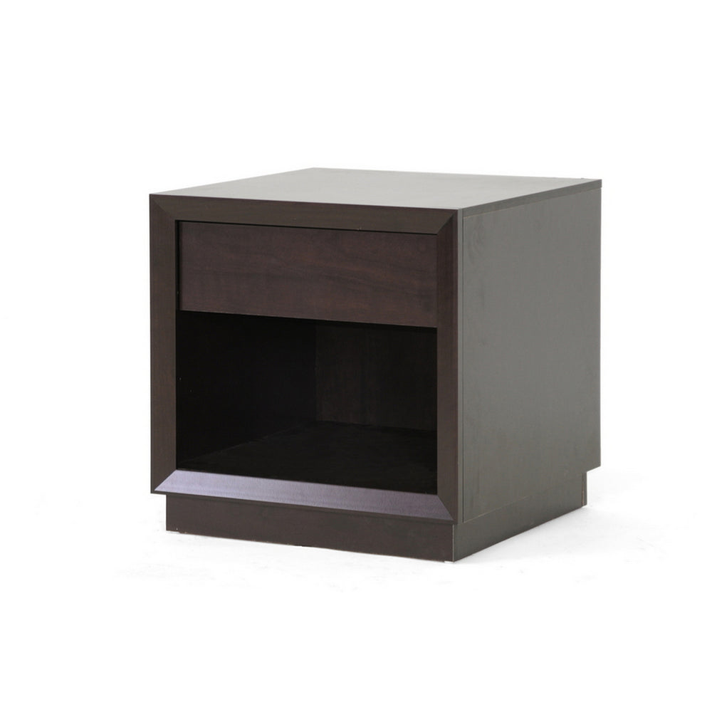 Urban Designs 22-Inch Cappuccino Modern Accent Table and Nightstand