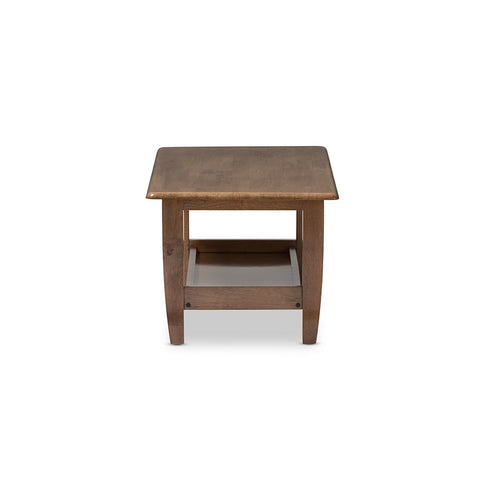 Urban Designs Pierce Mid-Century Modern Walnut Finished Brown Wood Coffee Table