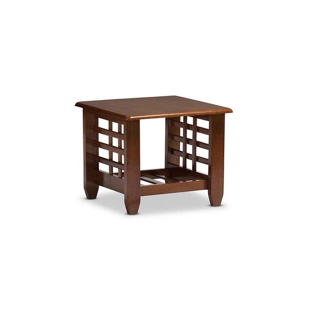 Urban Designs Larissa Modern Cherry Finished Brown Wood End Table