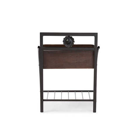 Urban Designs Jevenci Vintage Industrial Black Finished Metal Nightstand