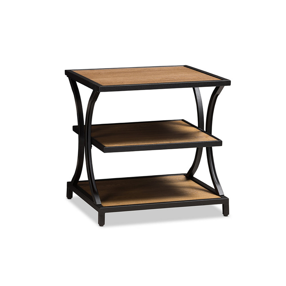 Urban Designs Lancashire Oak Brown Finished Wood End Table