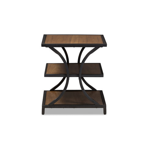 Urban Designs Lancashire Oak Brown Finished Wood End Table