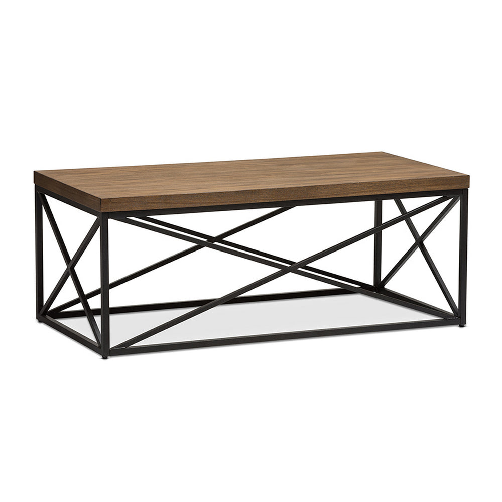 Urban Designs Holden Vintage Industrial Antique Bronze Coffee Cocktail Table