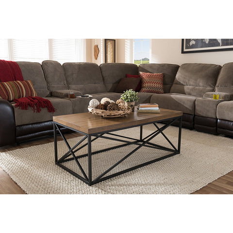 Urban Designs Holden Vintage Industrial Antique Bronze Coffee Cocktail Table