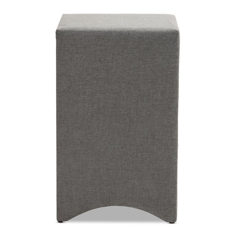 Urban Designs Sonia Fabric Upholstered 3-Drawer Nightstand in Grey Finish