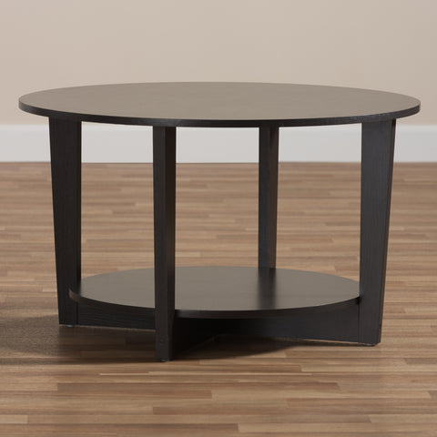 Urban Designs Gracie Wooden Coffee Table in Wenge Brown Finish