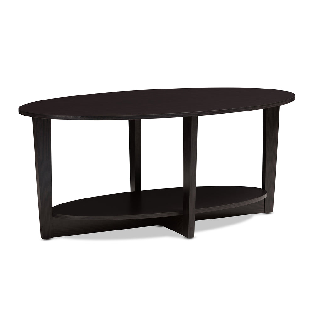 Urban Designs Joyce Wooden Coffee Table in Wenge Brown Finish