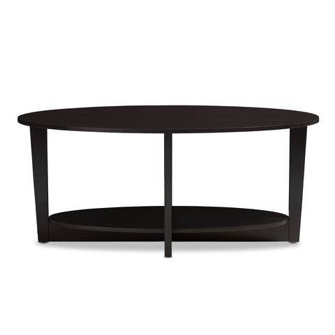 Urban Designs Joyce Wooden Coffee Table in Wenge Brown Finish
