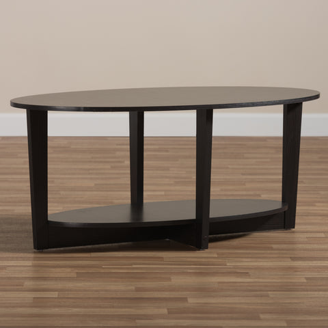 Urban Designs Joyce Wooden Coffee Table in Wenge Brown Finish