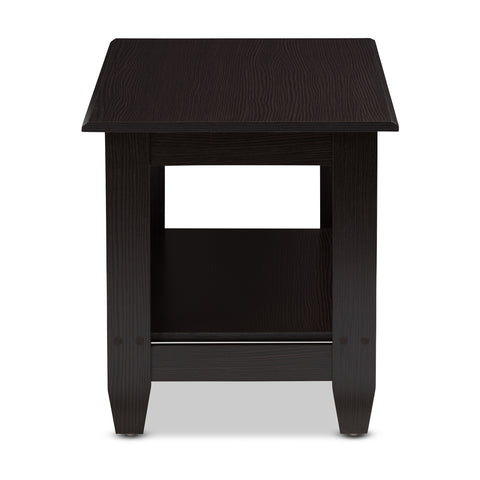 Urban Designs Melinda Wooden Coffee Table in Wenge Brown Finish