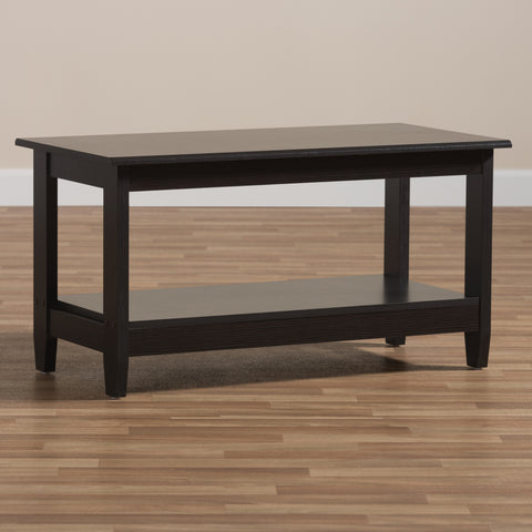 Urban Designs Melinda Wooden Coffee Table in Wenge Brown Finish