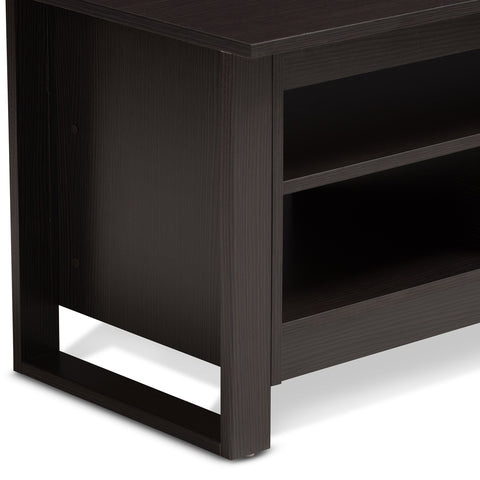 Urban Designs Cleo Wooden Coffee Table in Wenge Brown Finish