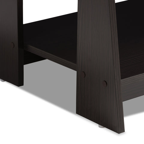 Urban Designs Cecily Wooden Coffee Table in Wenge Brown Finish