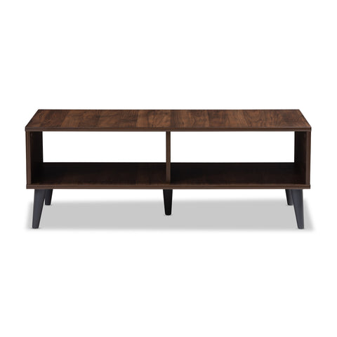 Urban Designs Sterling Wooden Coffee Table in Walnut Brown & Dark Grey Finish