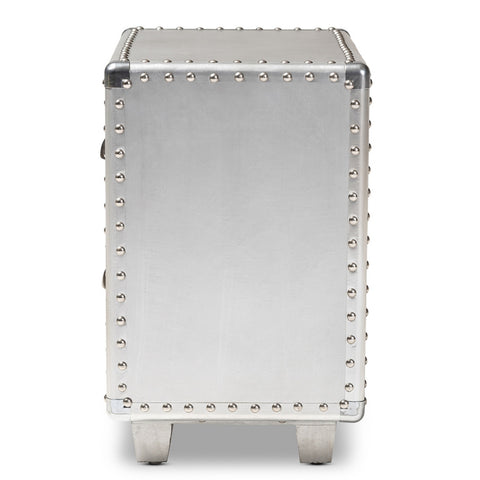 Urban Designs 19-Inch High Industrial Style Metal Nightstand