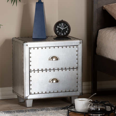 Urban Designs 19-Inch High Industrial Style Metal Nightstand