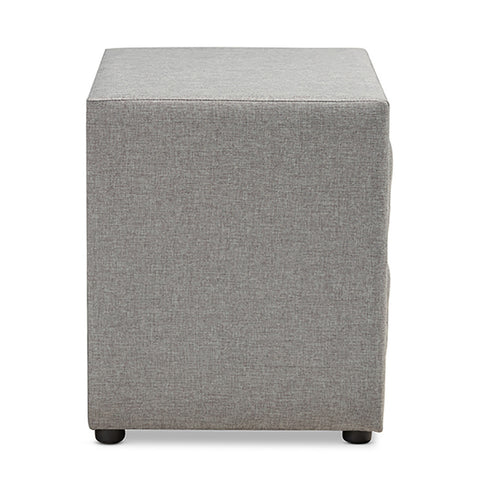 Urban Designs Diamond Pattern Upholstered Nightstand - Grey