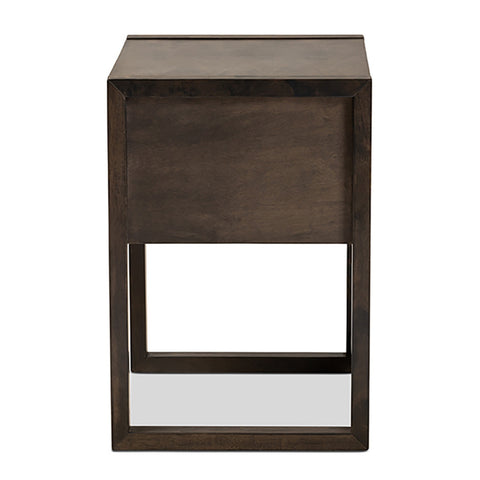 Urban Designs Ash Brown Finish Wood Nightstand With Drawer