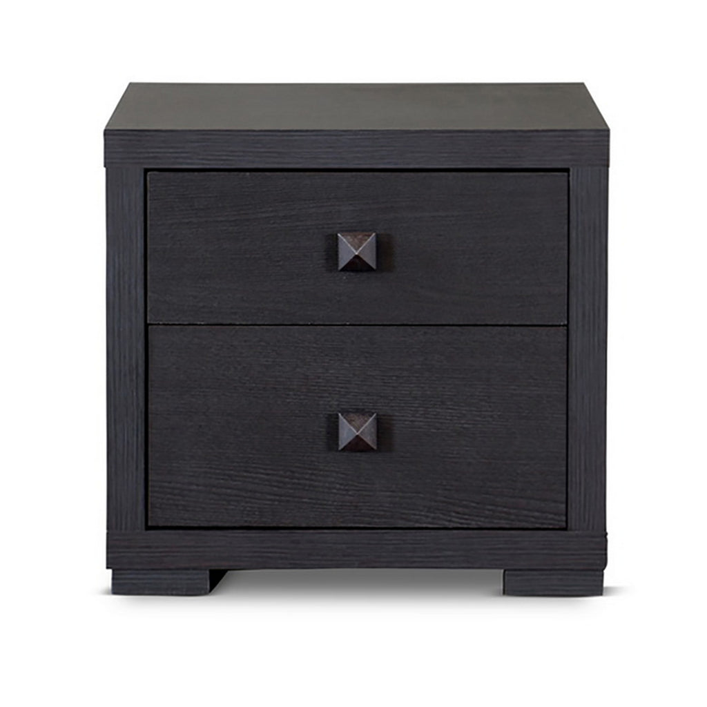 Urban Designs 2Drawer Nightstand Espresso ecHomeDecor