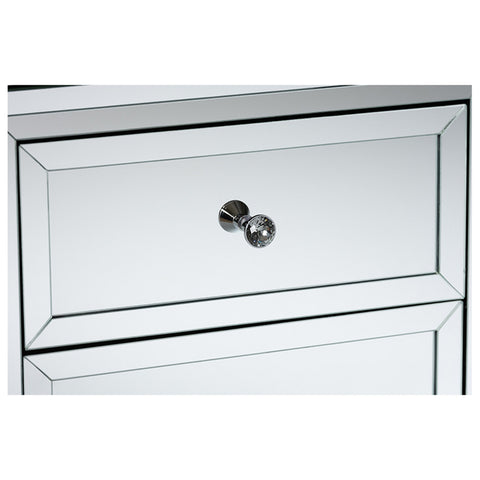 Urban Designs 3-drawer Mirrored Nightstand