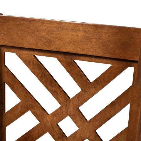 Urban Designs Creston 2-Piece Upholstered Wooden Counter Chair Set - Walnut Brown