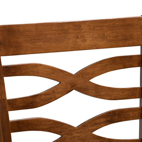 Urban Designs Levan 2-Piece Upholstered Wooden Counter Chair Set - Walnut Brown