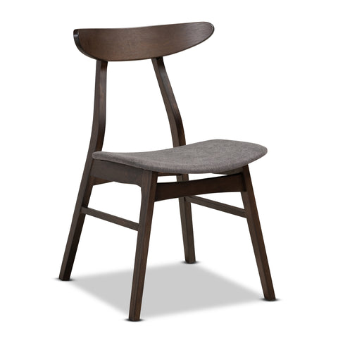 Urban Designs Byrne 4-Piece Wood Dining Chair Set - Dark Brown & Dark Grey