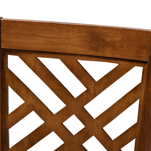Urban Designs Creston 4-Piece Upholstered Wooden Dining Chair Set - Walnut Brown
