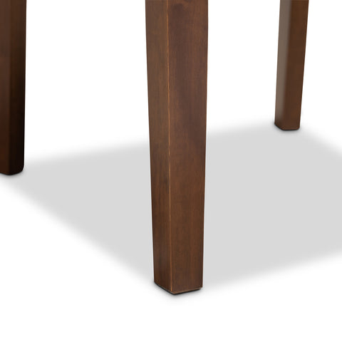 Urban Designs Creston 4-Piece Upholstered Wooden Dining Chair Set - Walnut Brown