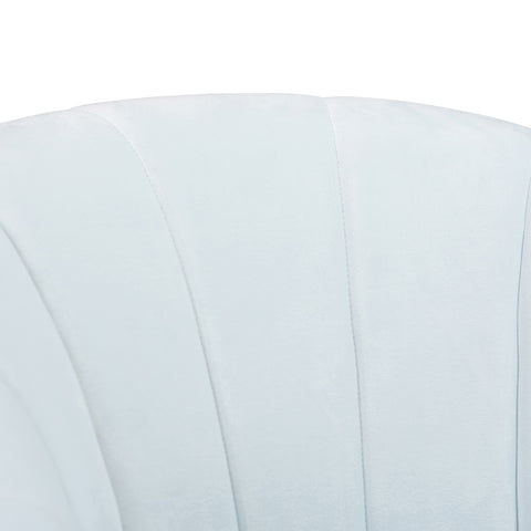 Urban Designs Amie Velvet Upholstered Gold Base Swivel Accent Chair - Light Blue