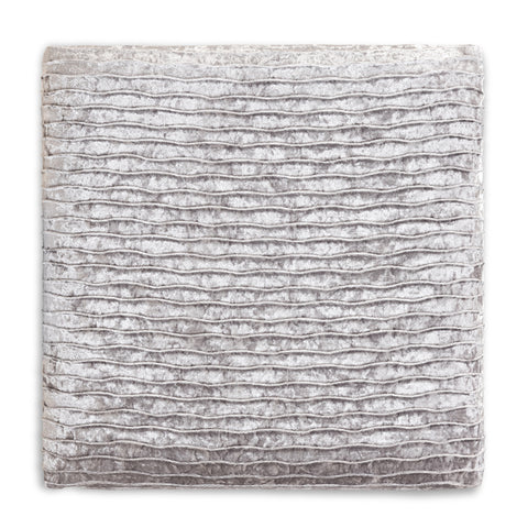 Urban Designs Fonda Velvet Fabric Upholstered Metal Ottoman - Grey