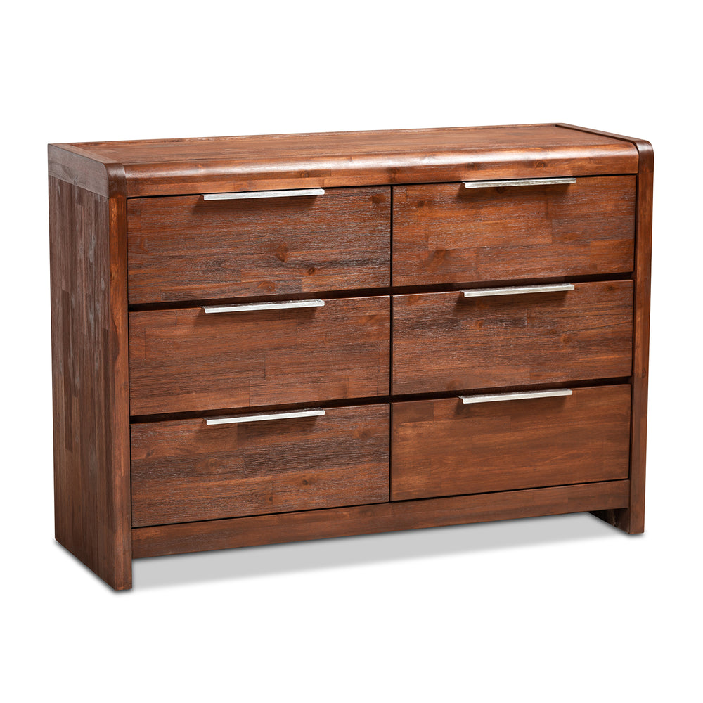 Urban Designs Torrie 6-Drawer Wooden Dresser - Brown Oak