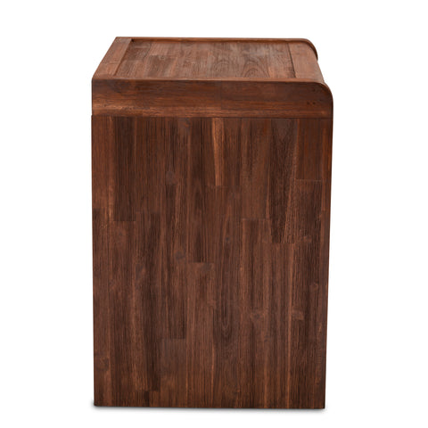 Urban Designs Torrie 2-Drawer Wooden Nightstand - Brown Oak