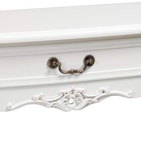 Urban Designs Giselle French Inspired 1-Drawer Wooden Console Table - White