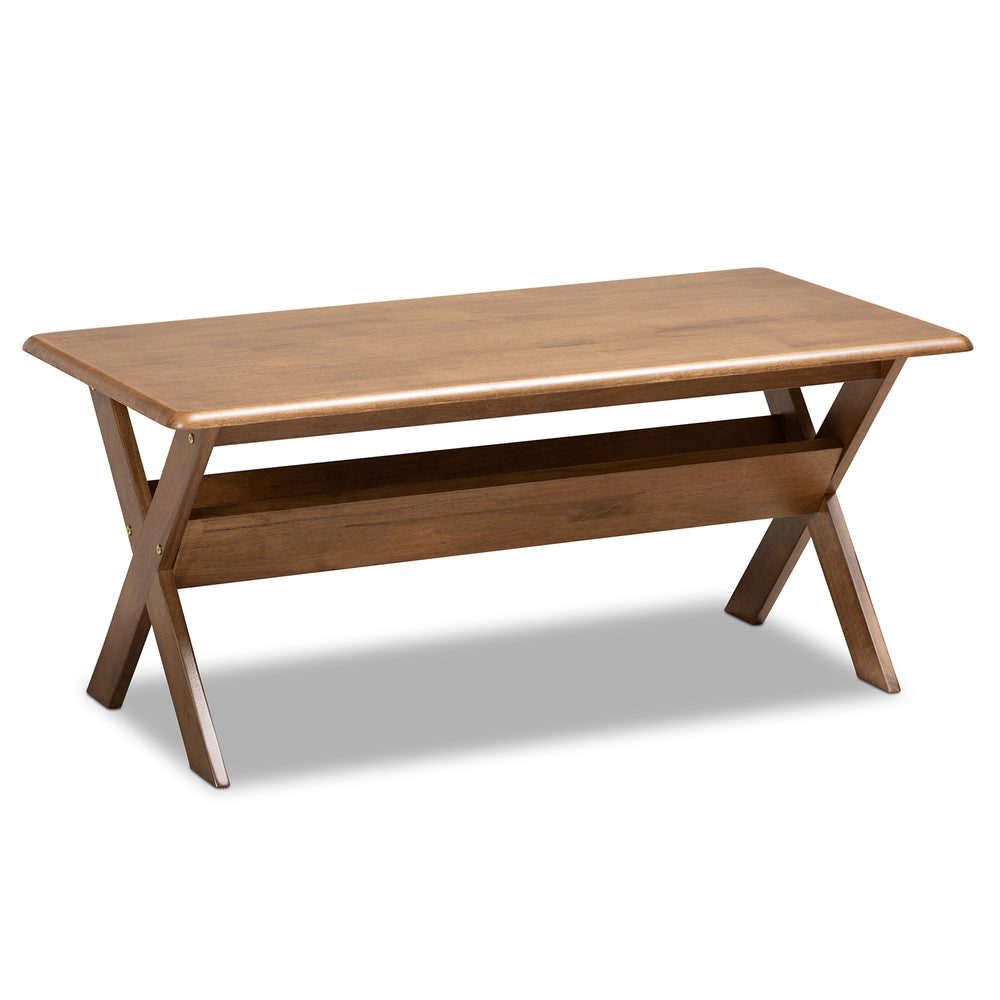 Urban Designs Sera Rectangular Wood Coffee Table - Brown