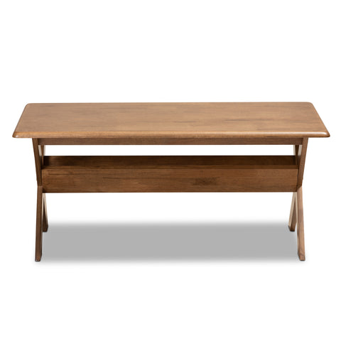 Urban Designs Sera Rectangular Wood Coffee Table - Brown