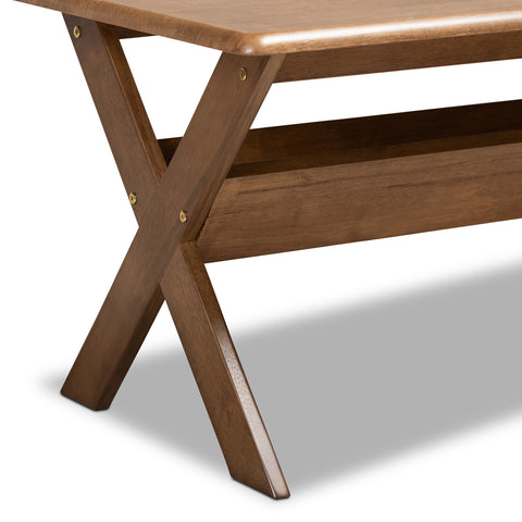 Urban Designs Sera Rectangular Wood Coffee Table - Brown