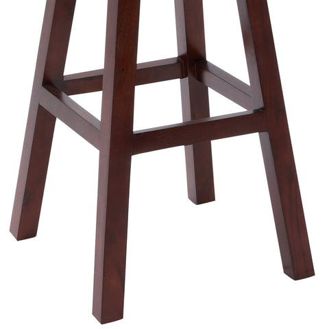 Urban Designs 30" Solid Wood Swivel Bar Stool - Dark Cherry Brown