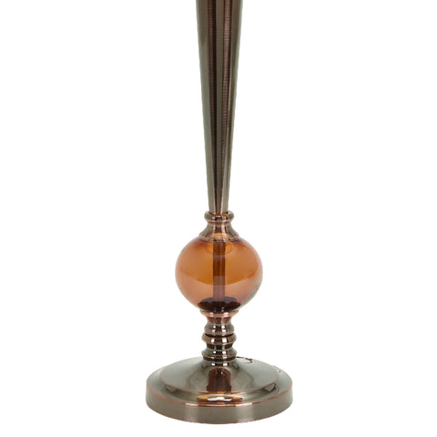 Urban Designs 25" Amber Metallic Table Lamp with Bronze Shade - Set of 2