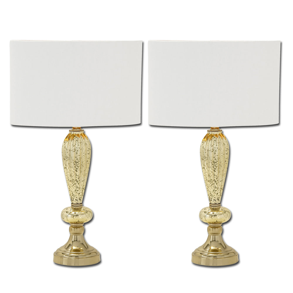 Urban Designs Oval Glass Table Lamps - Set of 2