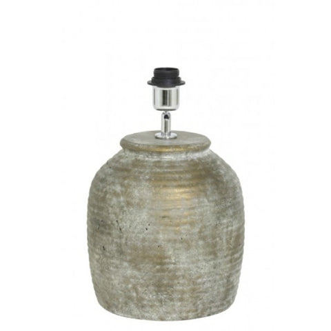 Urban Designs Handcrafted Ceramic Pot Table Lamp in Distressed Bronze