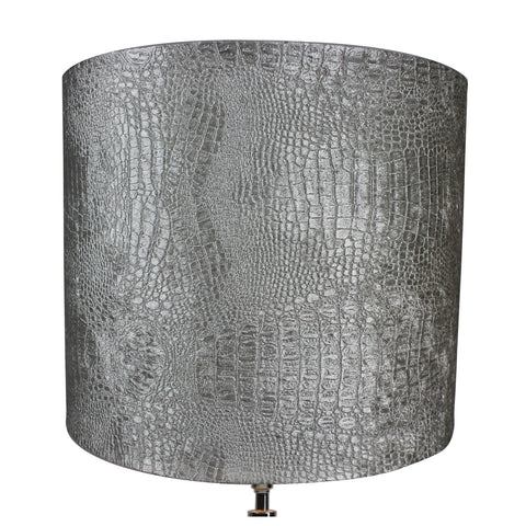 Urban Designs Merlin 31-Inch Cylindrical Tower Nickel Table Lamp