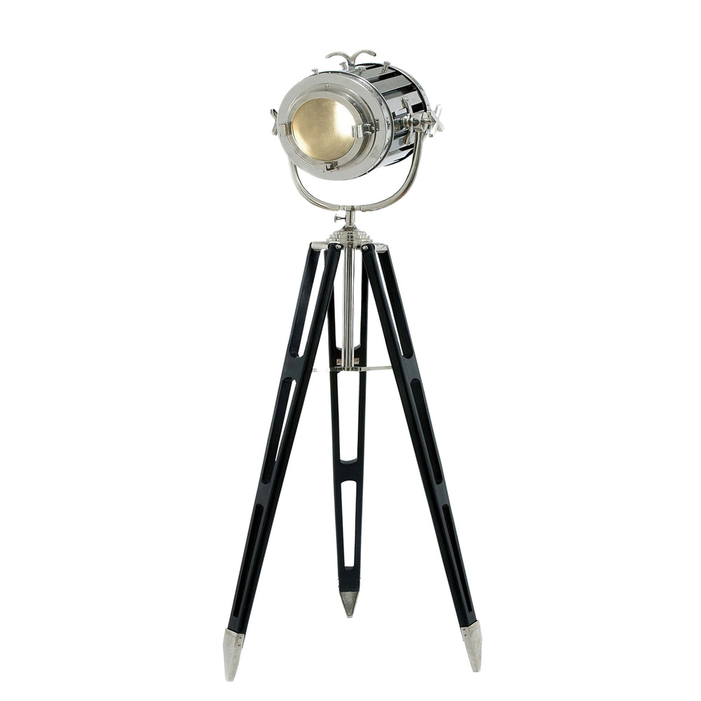 Urban Designs Hollywood Studio 6-Feet Director's Spotlight Black Tripod Floor Lamp