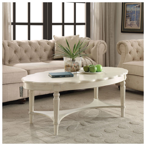Urban Designs Devine 50" L Coffee Table - Antique White