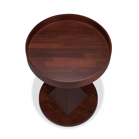 Urban Designs Brandon Pedestal End Table - Walnut