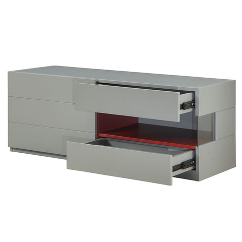 Urban Designs Charming 48" L Console Table - Gray Red