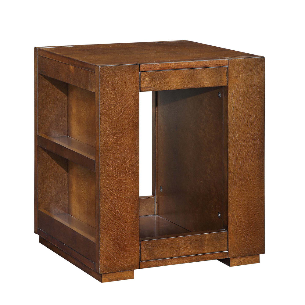 Urban Designs Landon Side Storage Bookshelf Wooden End Table - Espresso