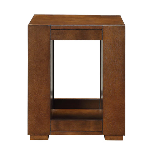 Urban Designs Landon Side Storage Bookshelf Wooden End Table - Espresso