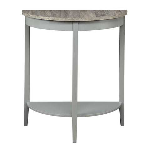 Urban Designs Half Moon Console Table With Gray Base